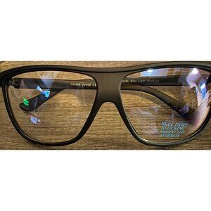 Blue Light Blocking Glasses D504BL UV400 Protection Computer Lens Black Frame